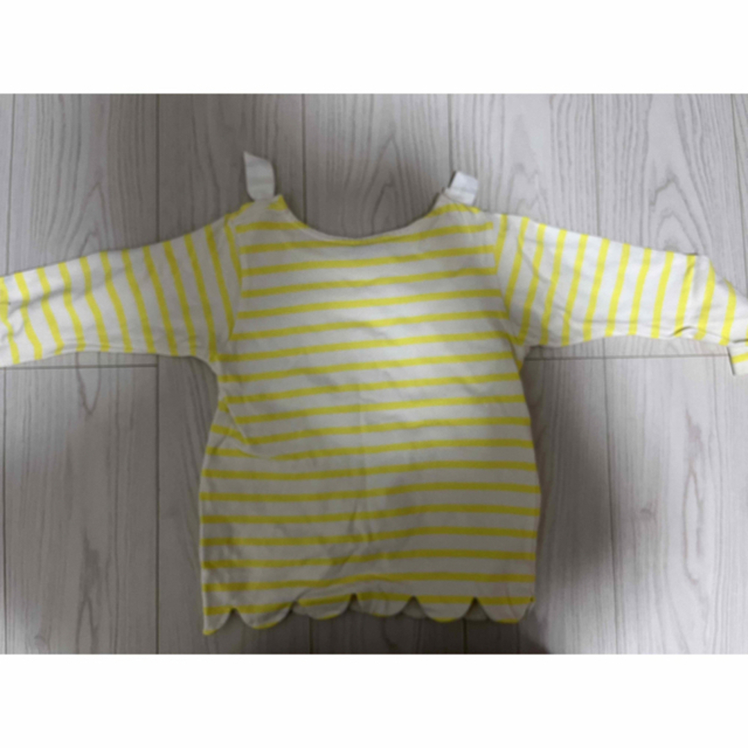 petit main(プティマイン)のpetit  main  ボーダーカットソー　130 キッズ/ベビー/マタニティのキッズ服女の子用(90cm~)(Tシャツ/カットソー)の商品写真