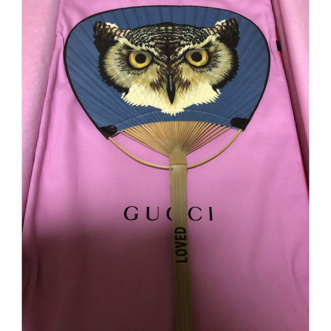 【値下げ!新品&正規商品袋付】グッチ GUCCI ペーパーファン オウル | フリマアプリ ラクマ