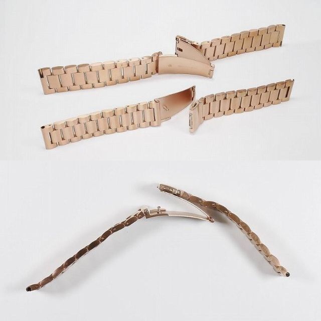 OMEGA(オメガ)のスウォッチ×オメガ 対応メタルブレス ローズゴールド Ｄバックル付き メンズの時計(金属ベルト)の商品写真