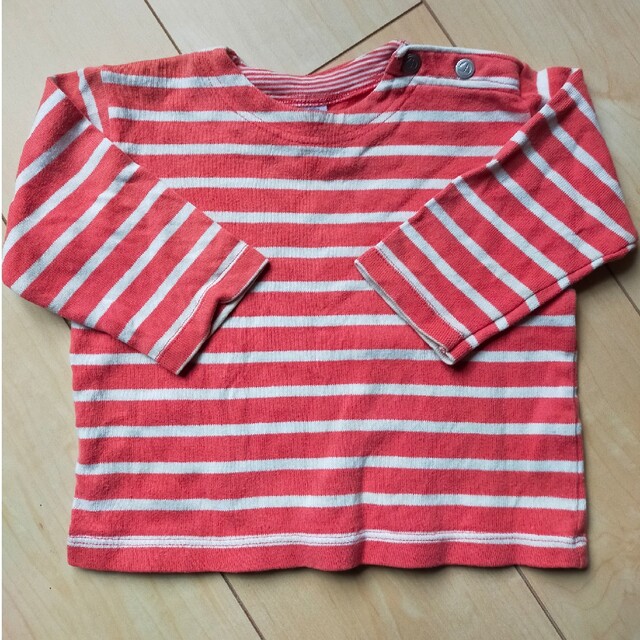 PETIT BATEAU(プチバトー)のPETIT BATEAU 80 長袖ボーダー キッズ/ベビー/マタニティのベビー服(~85cm)(シャツ/カットソー)の商品写真