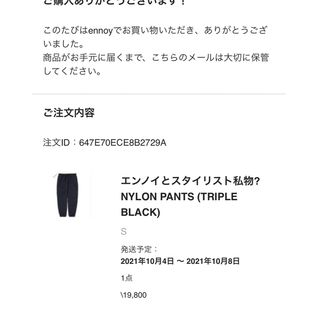 エンノイスタイリスト私物NYLON PANTS (TRIPLE BLACK) 4