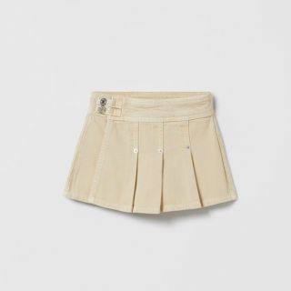 ザラキッズ(ZARA KIDS)のzarakids ボックスプリーツデニムバミューダスコート(スカート)