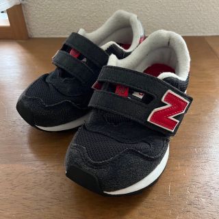 ニューバランス(New Balance)のニューバランス313   17㎝　ブラック×レッド(スニーカー)