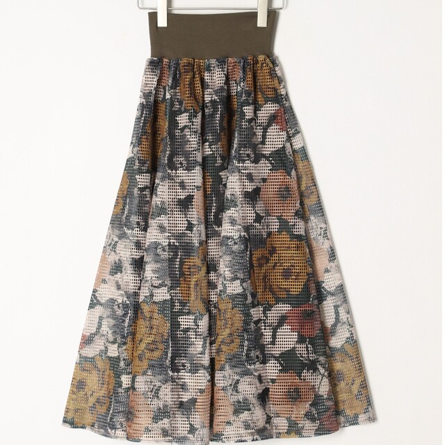 MoNiLE  モニーレ スカート ロング 花柄 メッシュ 新品 レディースのスカート(ロングスカート)の商品写真