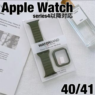 アップルウォッチ(Apple Watch)のApple Watch ケース バンド セット 韓国 シンプル コーデ 高品質(ラバーベルト)