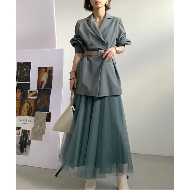 Ameri VINTAGE(アメリヴィンテージ)のAmeri VINTAGE TRINITY JKT TULLE DRESS レディースのフォーマル/ドレス(ロングドレス)の商品写真