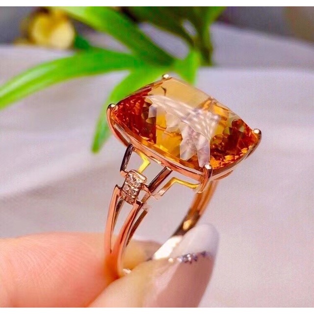 天然】シトリン リング k18 9.2ct | www.innoveering.net
