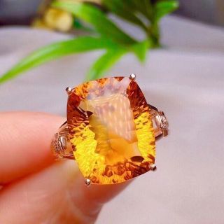 【天然】シトリン  リング k18 9.2ct(リング(指輪))