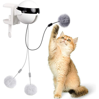 猫 おもちゃ 自動 猫じゃらし 電動 ボール 自動回転 ペット用品 スピード調整(猫)