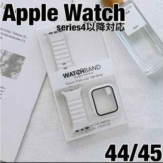 アップルウォッチ(Apple Watch)のApple Watch ケース バンド セット 韓国 シンプル コーデ 高品質(ラバーベルト)