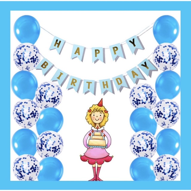 birthday balloon 青 インテリア/住まい/日用品のインテリア小物(ウェルカムボード)の商品写真