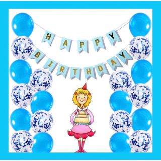 birthday balloon 青(ウェルカムボード)
