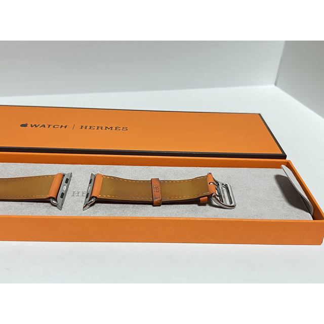 Hermes(エルメス)のApple Watch エルメス ヴォー・スウィフト シンプルトゥール オレンジ メンズの時計(レザーベルト)の商品写真