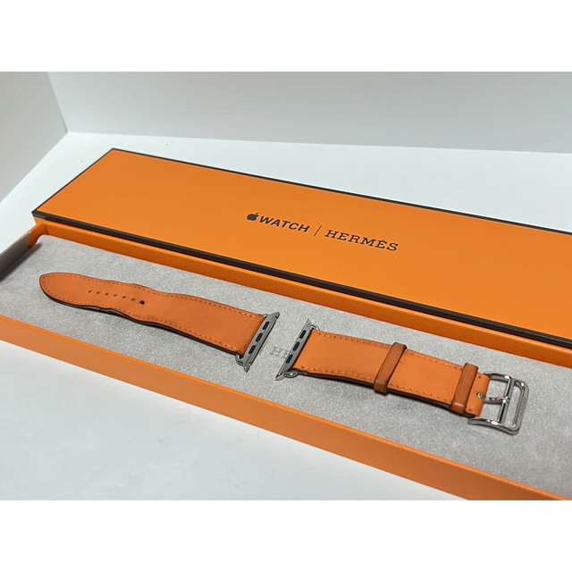 Hermes(エルメス)のApple Watch エルメス ヴォー・スウィフト シンプルトゥール オレンジ メンズの時計(レザーベルト)の商品写真