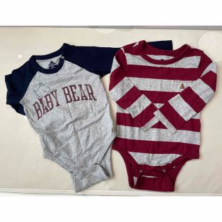 ベビーギャップ(babyGAP)の値下げ！90サイズGAP.長袖ロンパース2点セット(ロンパース)