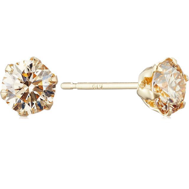 送料0円】 新品 K18 YG 18金 天然 ダイヤ ピアス 1.0ct DAPE-173