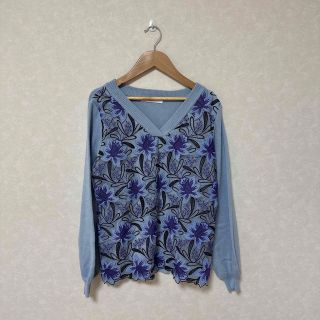 ビッキー(VICKY)のVICKY 花柄刺繍レースニット　(ニット/セーター)