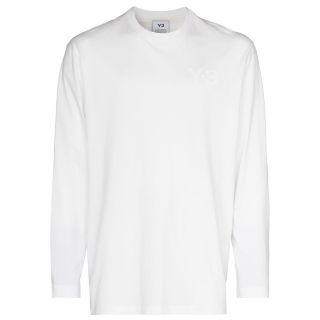 ワイスリー(Y-3)のY-3  メンズ　ロゴロングTシャツ　ホワイト　M(Tシャツ/カットソー(七分/長袖))