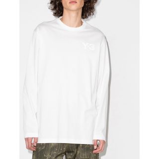 Y-3 メンズ ロゴロングTシャツ ホワイト M - Tシャツ/カットソー(七分