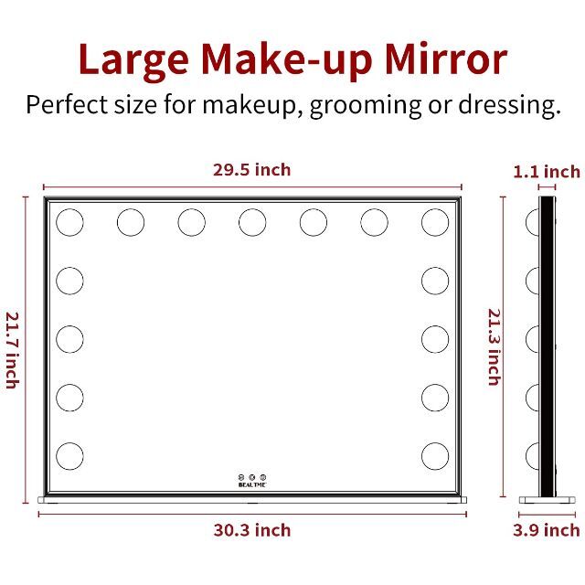 【サイズ:77x55.2cm】ブラックゴールドの女優ミラー 卓上 人気 化粧鏡