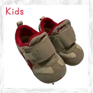 アシックス(asics)のASICS KIDS SHOES スニーカー ベージュ ロゴ【14】カジュアル(スニーカー)