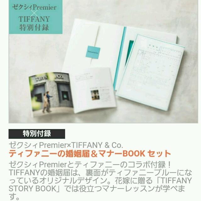 Tiffany & Co.(ティファニー)のティファニー　婚姻届 エンタメ/ホビーのコレクション(印刷物)の商品写真