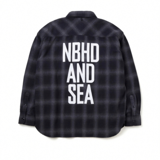 NH X WIND AND SEA . OMBRE CHECK SHIRT LS