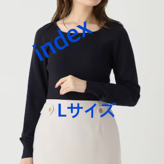 インデックス(INDEX)の3315 index ワールド ニット ネイビー L 新品未使用(ニット/セーター)