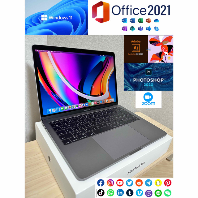 本物品質の MacBook 美品 11+Adobe/Office。 Pro/Windows ノートPC