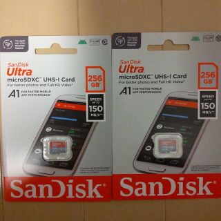 サンディスク(SanDisk)のSanDisk マイクロSDカード 256GB 150MB/s 2枚セット(PC周辺機器)