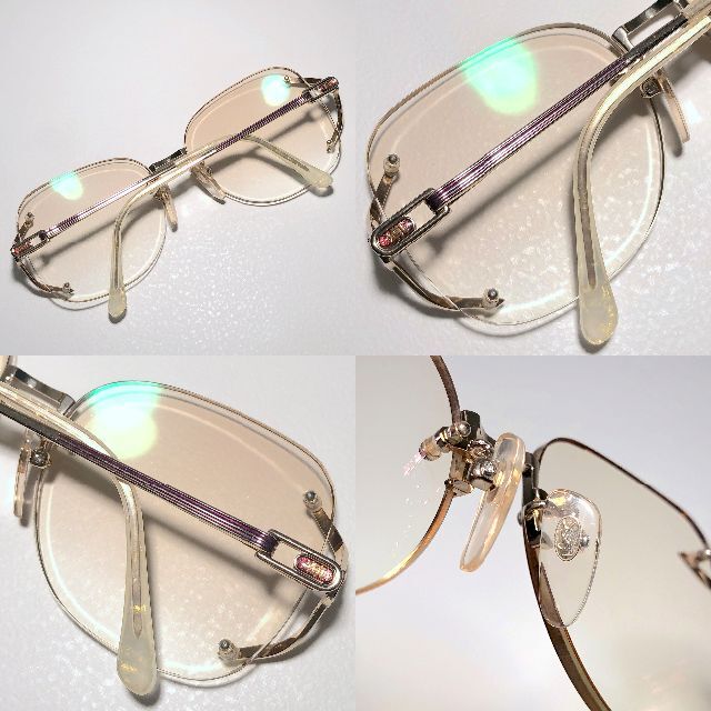 ◆ YSL ◆ 12KGF 金張ヴィンテージツーポイントメガネフレーム
