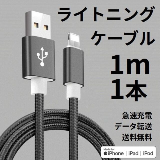 1本1m iPhone 充電 データ転送 ライトニングケーブル(118)