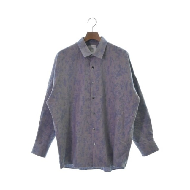 SHAREEF シャリーフ カジュアルシャツ 2(M位) 紫系x青(総柄)普通裏地