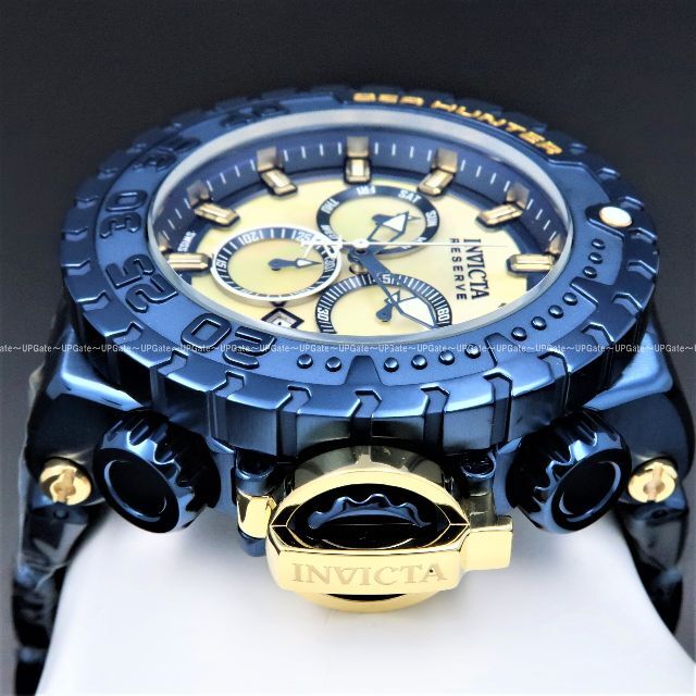 圧倒的ド迫力☆クールなブルー INVICTA Sea Hunter 37330 - 腕時計