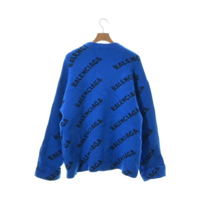 売り出し新作 BALENCIAGA バレンシアガ ニット・セーター XL 青x黒(総