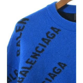 Balenciaga - BALENCIAGA バレンシアガ ニット・セーター XL 青x黒(総