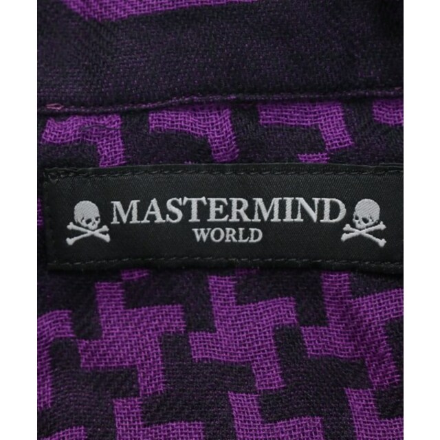mastermind WORLD カジュアルシャツ M 紫x黒(総柄)