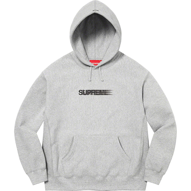 【 Grey L 】Motion Logo Hooded Sweatshirt