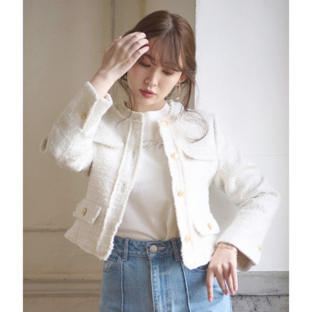 Her lip to - 【専用】herlipto Spring Tweed Jacketの通販 by ...