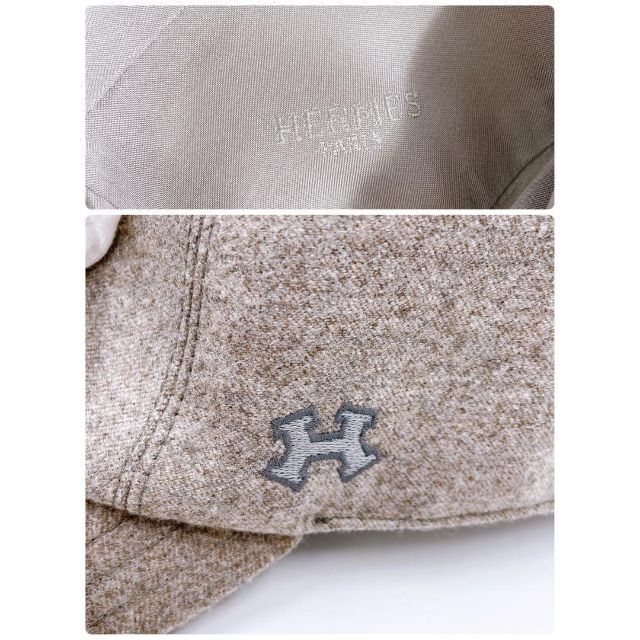 【正規品・美品】エルメス ネヴァダ セリエ ウール カシミヤ キャップ カシミヤ