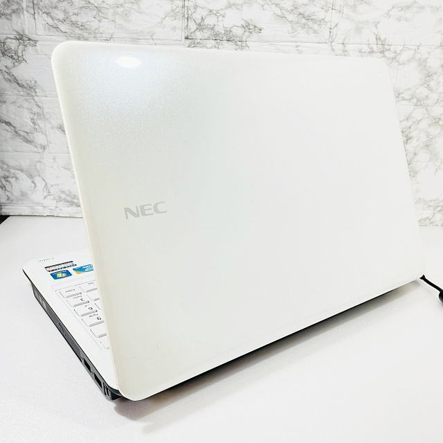 NEC - 美品✨綺麗な白✨オフィス付き✨大容量✨設定済ノートパソコン