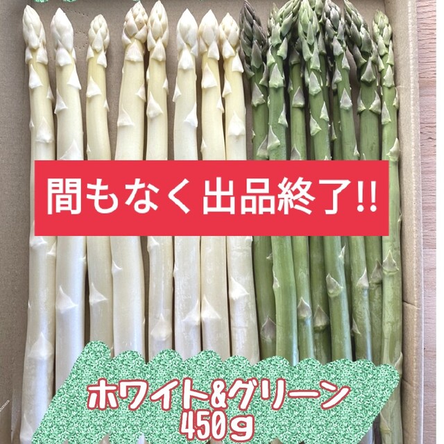 よくばりセット　ホワイト&グリーンアスパラガス450g 食品/飲料/酒の食品(野菜)の商品写真