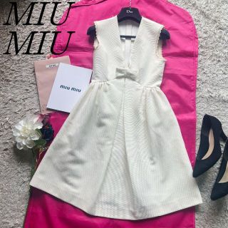 ミュウミュウ ワンピース（ホワイト/白色系）の通販 68点 | miumiuの