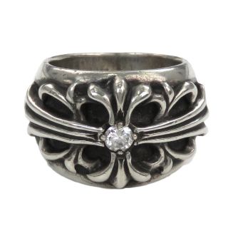 クロムハーツ(Chrome Hearts)のクロムハーツ フローラル クロス ダイヤモンド リング 9号 sterling ダイヤモンド ユニセックス CHROME HEARTS 【中古】 【アパレル・小物】(リング(指輪))