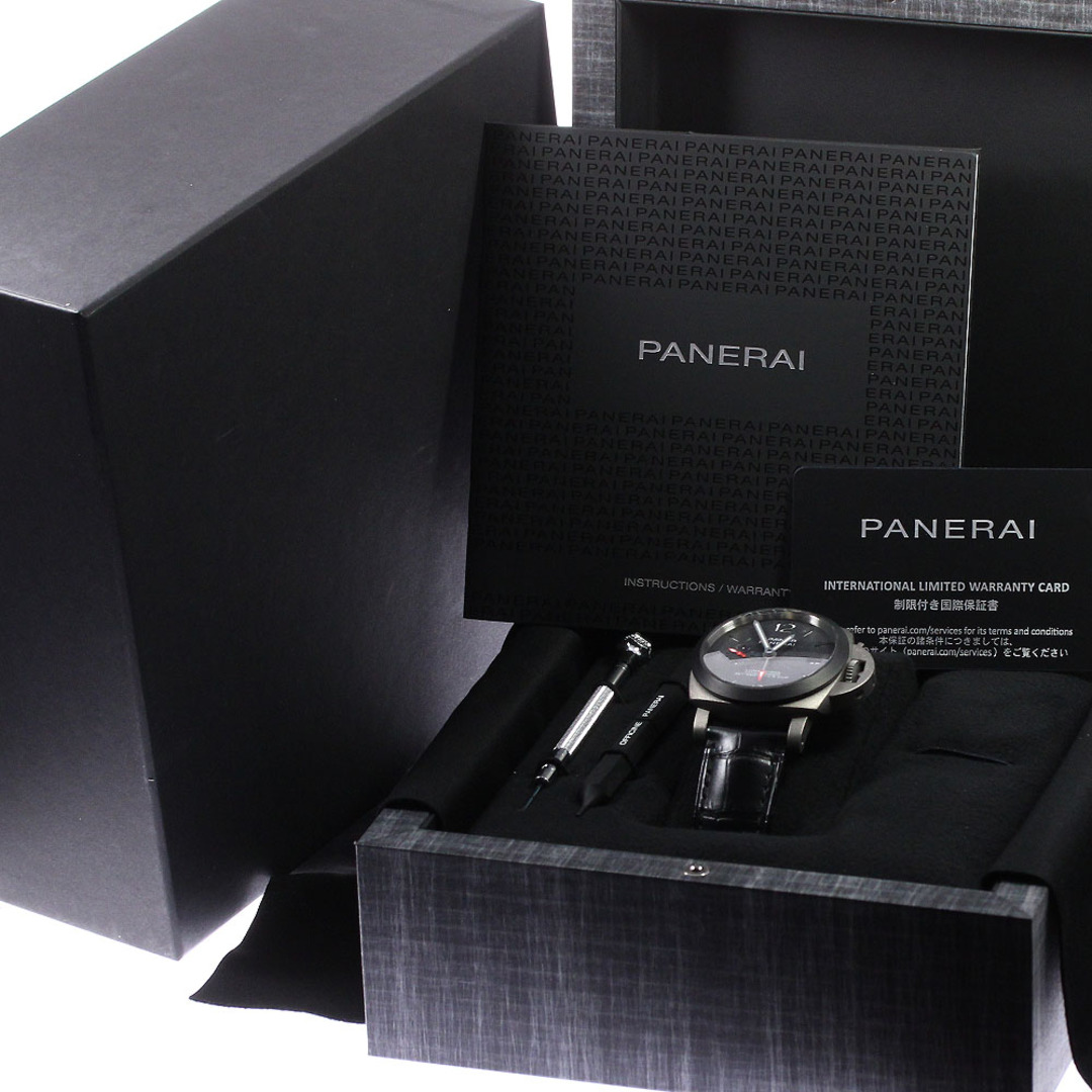 ☆極美品 ★箱・保証書付き【PANERAI】パネライ ルミノール ルナロッサ GMT デイト PAM01096 自動巻き メンズ_740737