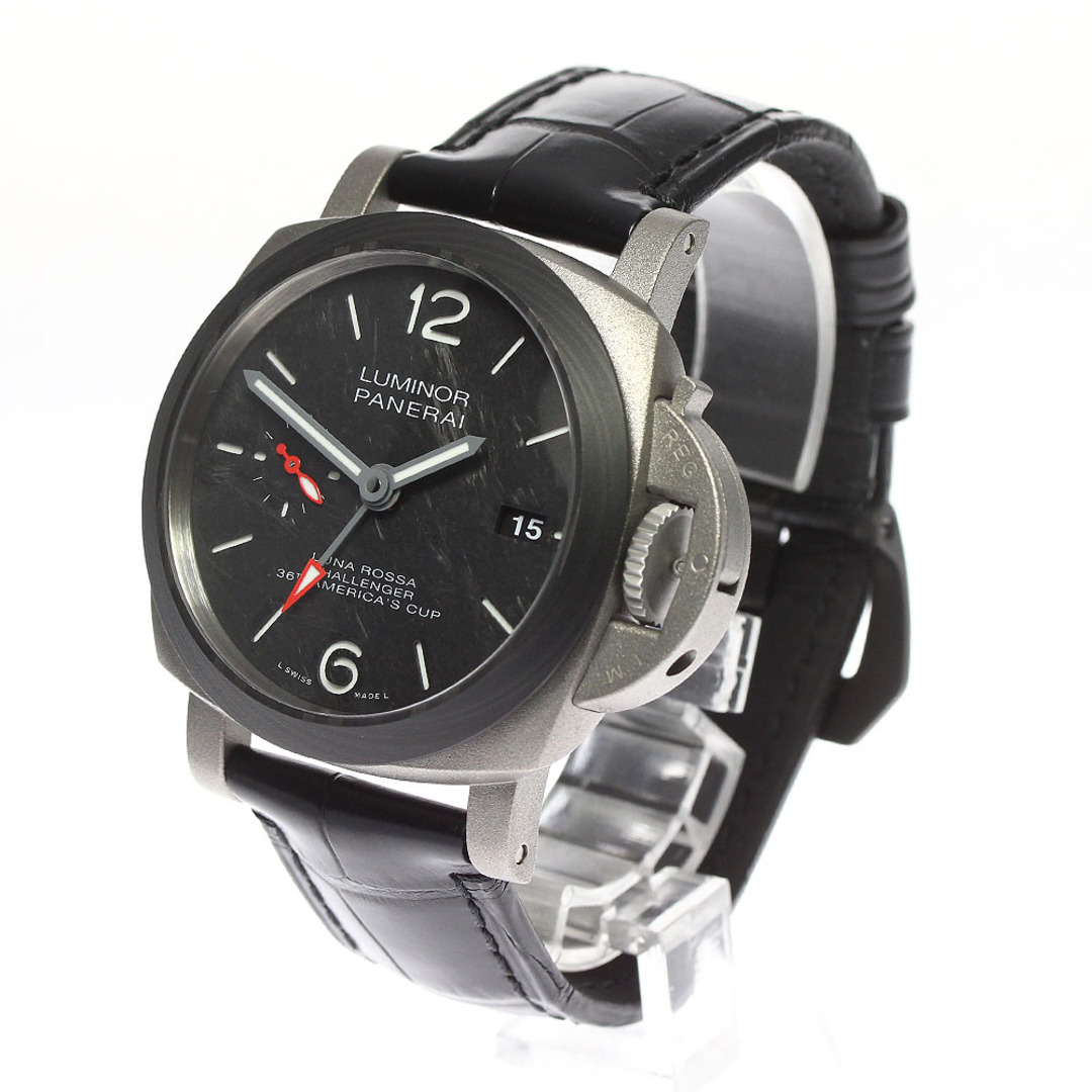 ☆極美品 ★箱・保証書付き【PANERAI】パネライ ルミノール ルナロッサ GMT デイト PAM01096 自動巻き メンズ_740737