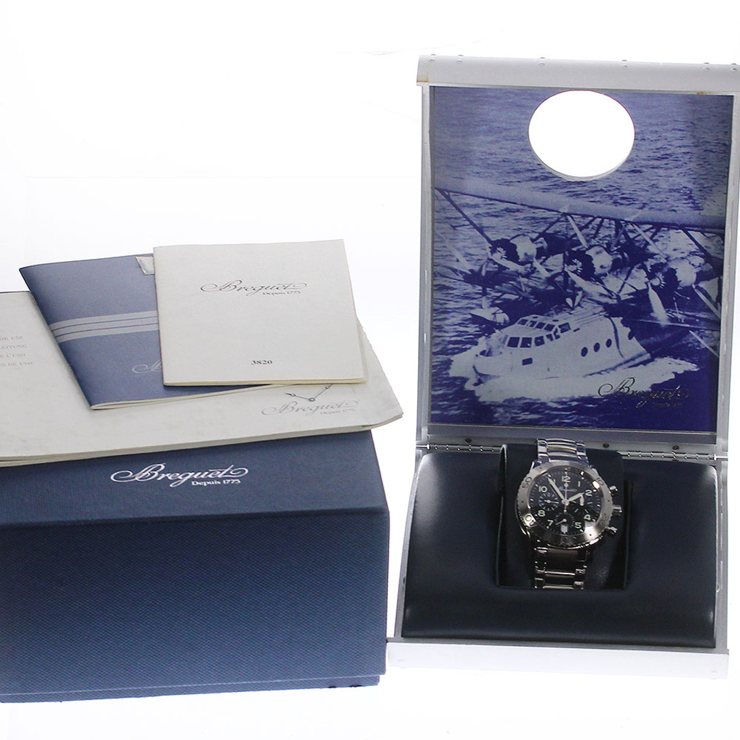 ☆良品 ★箱・保証書付き【Breguet】ブレゲ トランスアトランティック タイプ XX クロノグラフ 3820ST/H2/SW9 自動巻き メンズ_737578