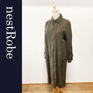 ネストローブ(nest Robe)のリネン100%厚手ステンカラーコート　ネストローブ(ロングコート)