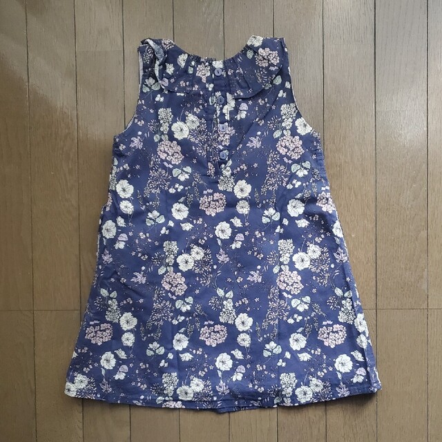 petit main(プティマイン)のpetitmainボタニカルワンピース キッズ/ベビー/マタニティのキッズ服女の子用(90cm~)(ワンピース)の商品写真