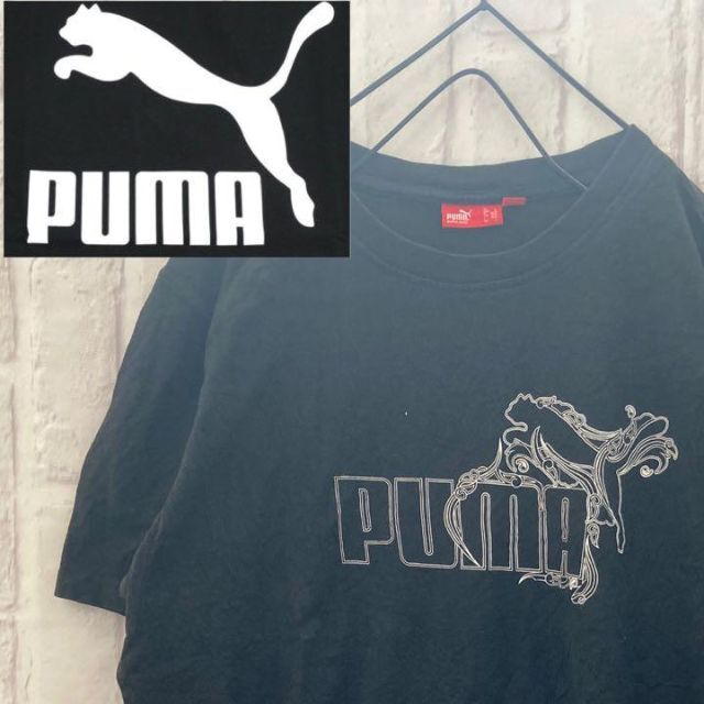 【レアデザイン】PUMA プーマ Tシャツ 半袖 ロゴ ブロック L | フリマアプリ ラクマ